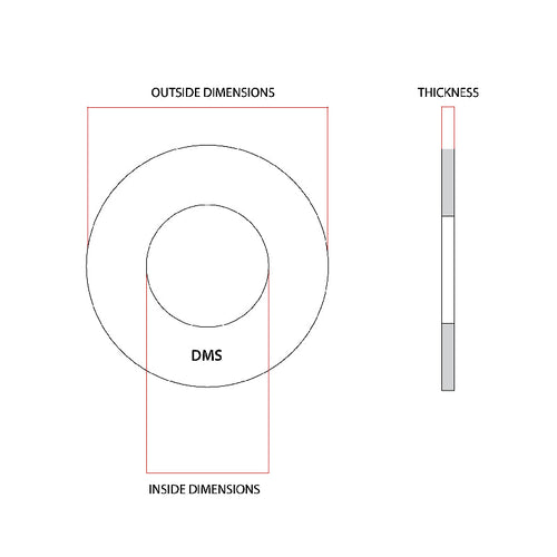 M16 x 30mm Flat Round Washer Black