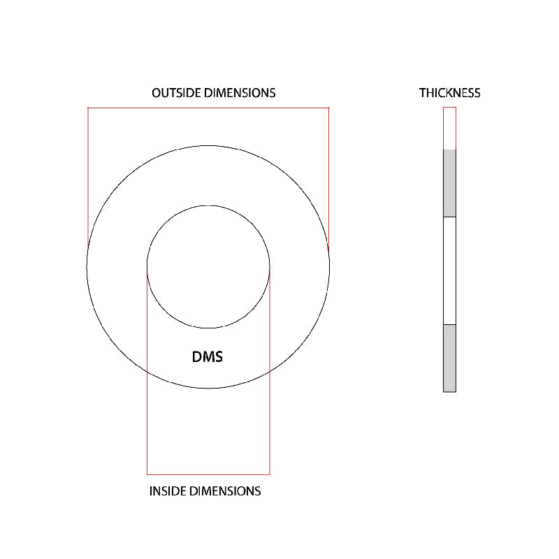 M1.6 x 4mm Flat Round Washer G304 Stainless Steel