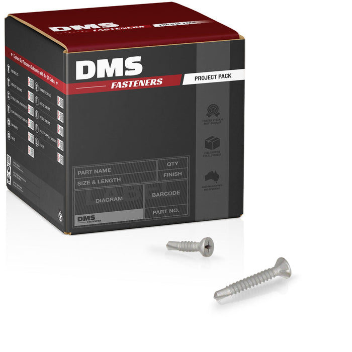 8g-18 x 20mm Countersunk Self Drilling Screw Tek Phillips Galvanised