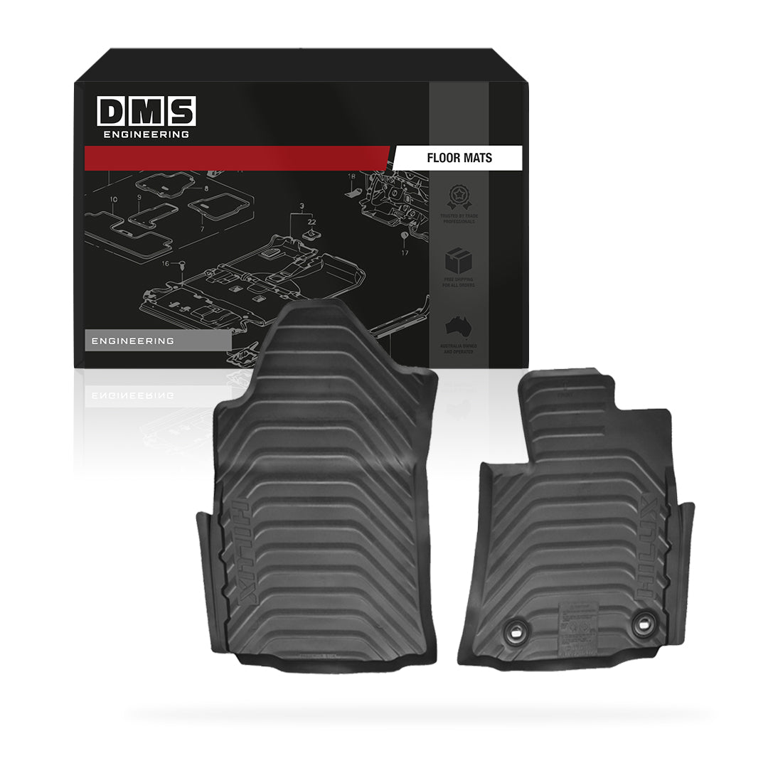 Toyota Hilux N80 (2015-2020) GENUINE Front Rubber Floor Mats (Fits Manual Transmission)