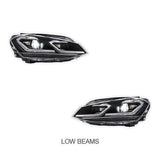 Volkswagen Golf VII MK7 (2013 - 2018) Dual Beam Projector Sequential Headlights LH + RH