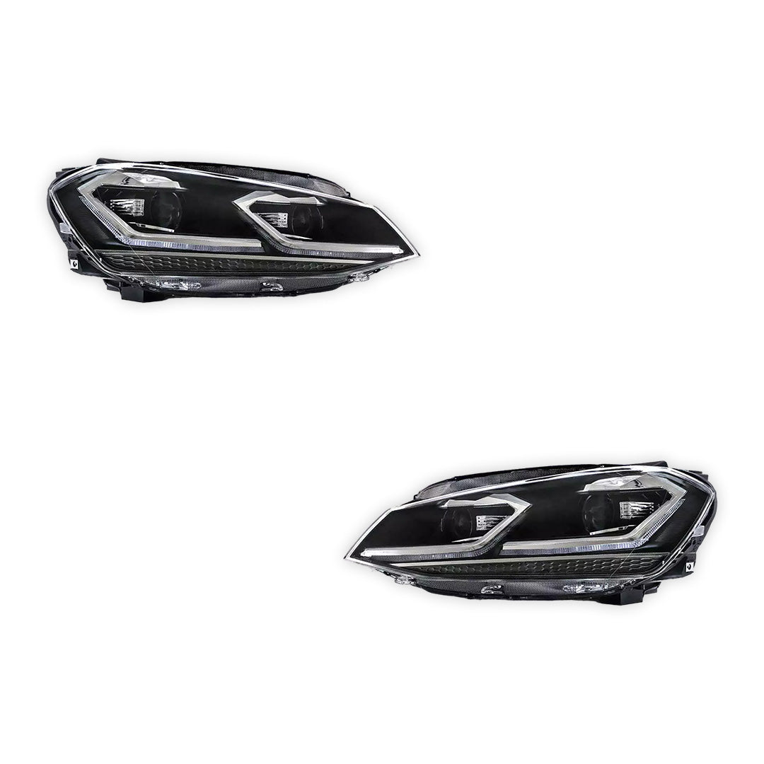 Volkswagen Golf VII MK7 (2013 - 2018) Dual Beam Projector Sequential Headlights LH + RH