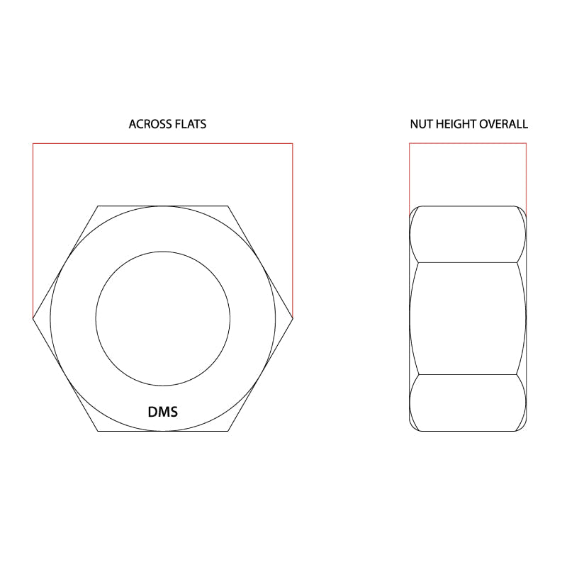 M10 1.25p Metric Fine Hex Nut Class 10 Zinc