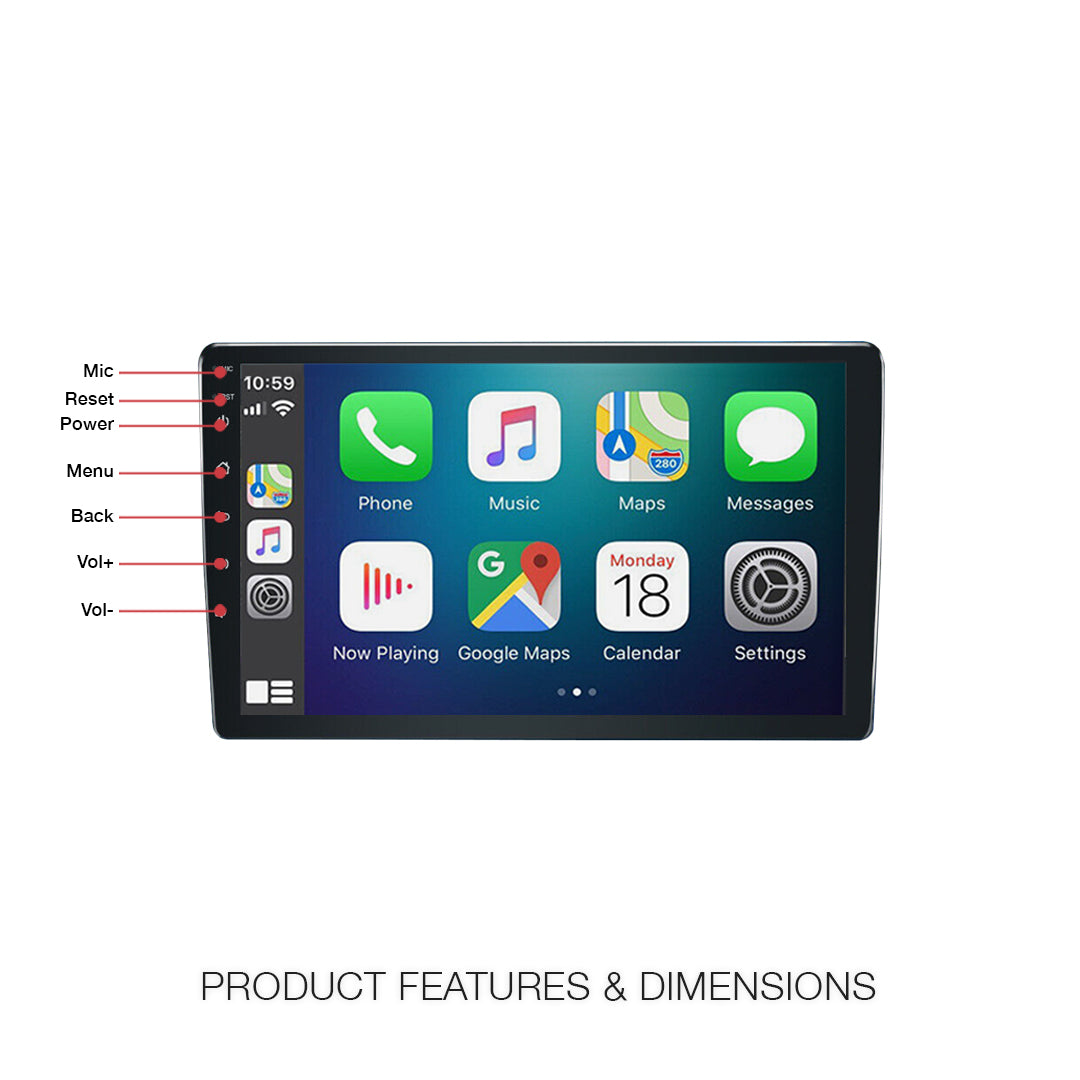 Toyota Hiace H200 (2004 - 2019) 10" Wireless Android 13 Head Unit for Apple CarPlay / Android Auto