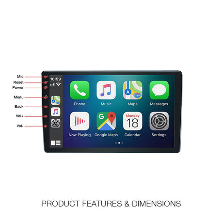 Toyota Hiace H200 (2004 - 2019) 10" Wireless Android 13 Head Unit for Apple CarPlay / Android Auto