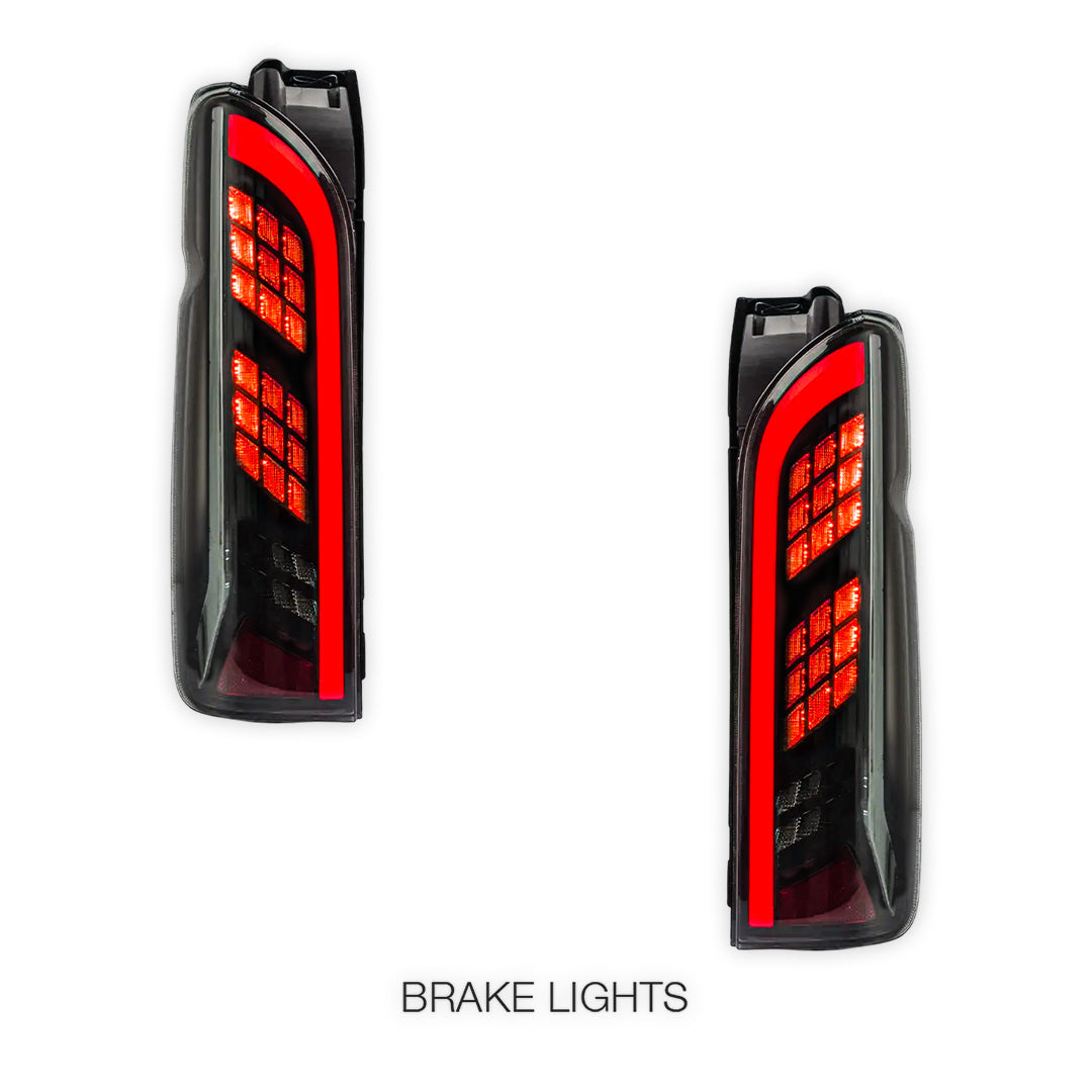 Toyota Hiace H200 (2005 - 2018) Sequential Smoked Tail Lights LH + RH