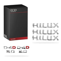 Toyota HiLux N70 (2005 - 2015) 2.7 / 3.0 / 4.0 / D-4D / Hilux / VVT-i Chrome Badges Set