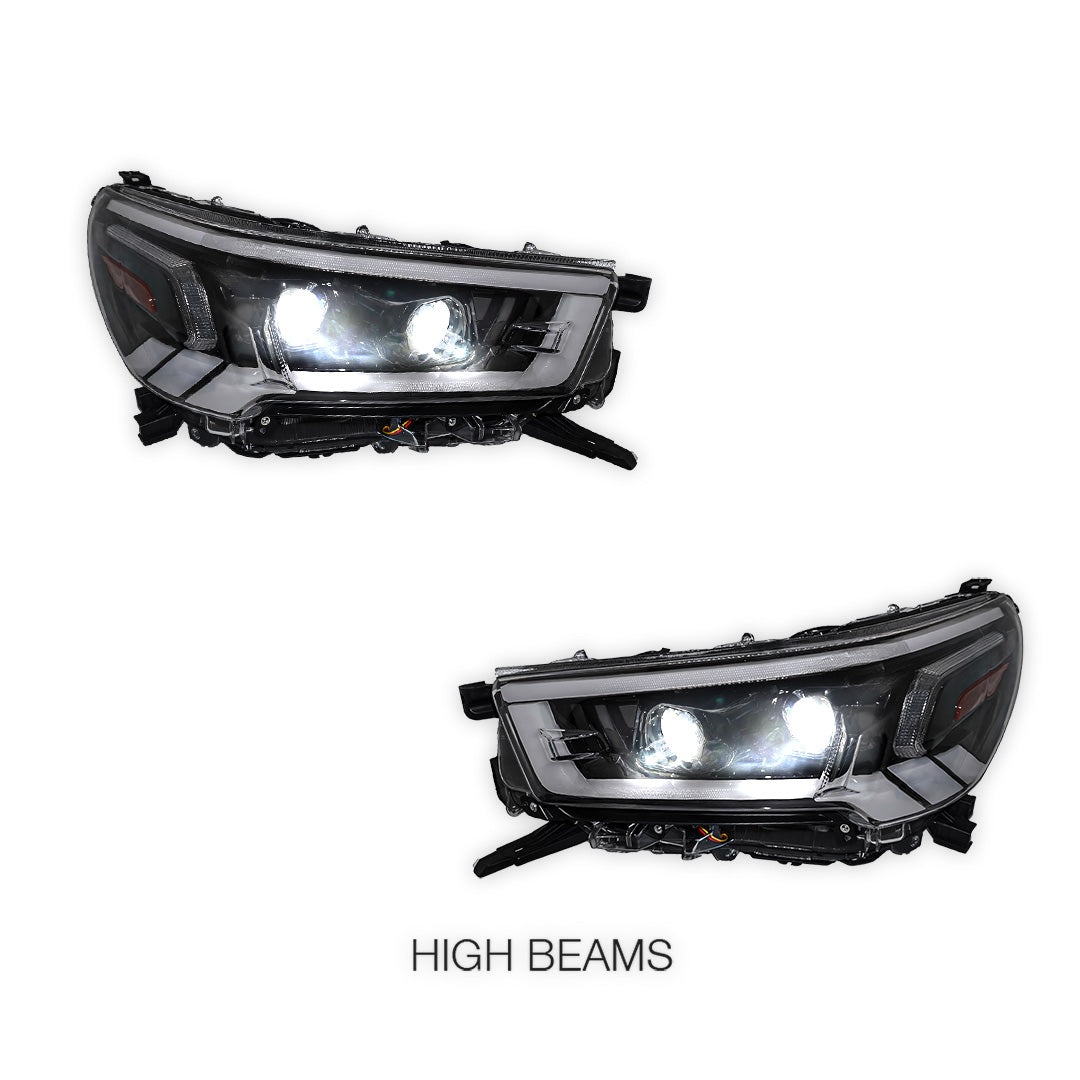 Toyota Hilux N80 (2015 - 2019) Sequential DRL Projector Headlights LH + RH