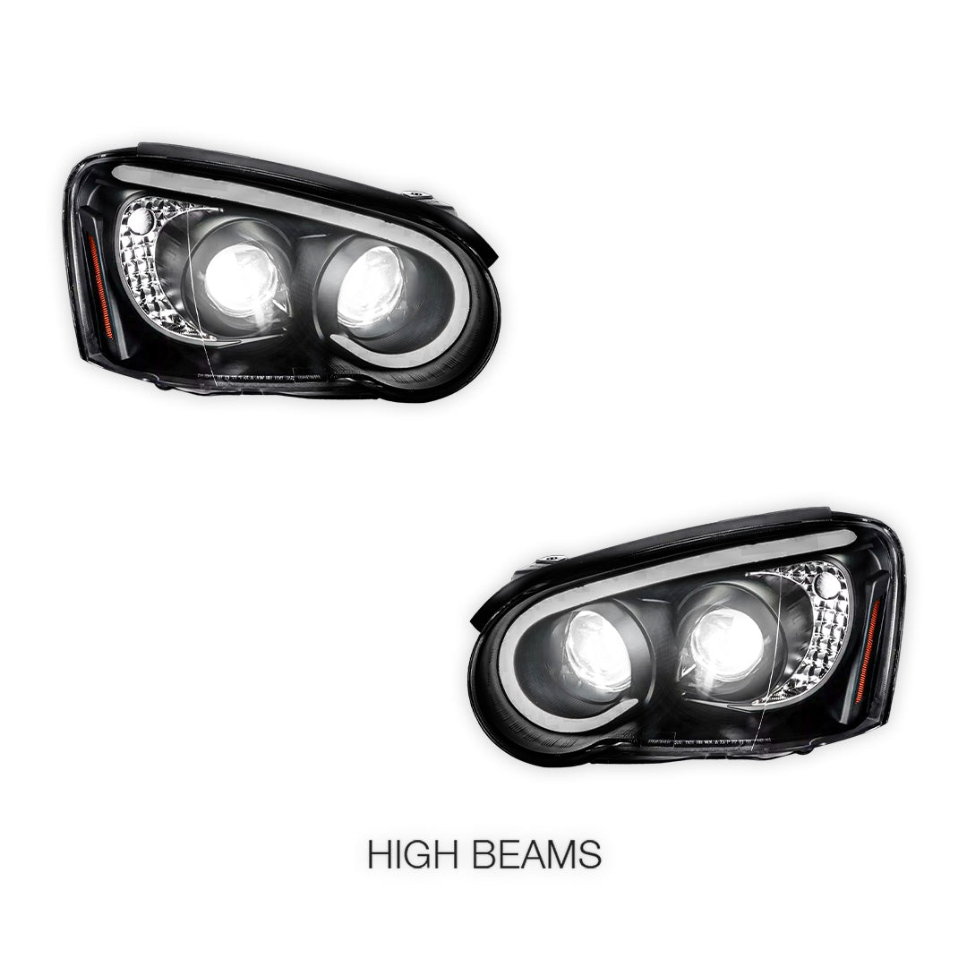 Subaru Impreza GD WRX Blob Eye (2003 - 2005) Angel Eyes Projector Headlights LH + RH