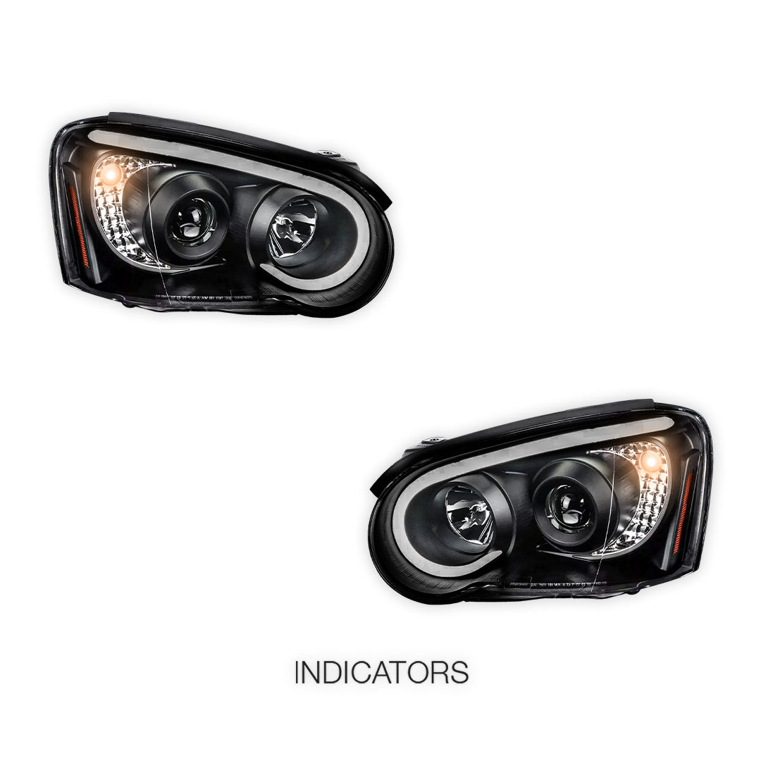 Subaru Impreza GD WRX Blob Eye (2003 - 2005) Angel Eyes Projector Headlights LH + RH