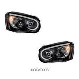 Subaru Impreza GD WRX Blob Eye (2003 - 2005) Angel Eyes Projector Headlights LH + RH