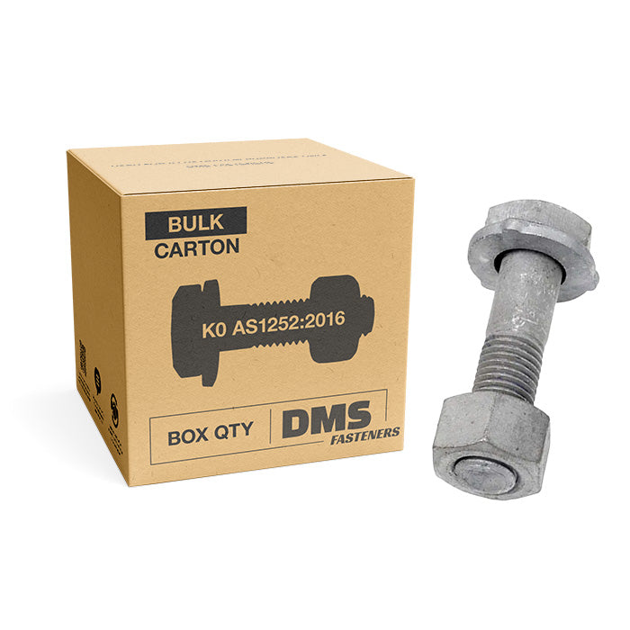 M20 x 65mm Structural Assembly K0 AS1252:2016 Class 8.8 Galvanised ...
