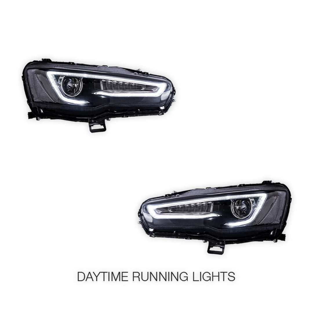 Mitsubishi Lancer Evolution X CF CJ (2007 - 2017) LED DRL Headlights LH + RH