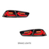 Mitsubishi Lancer Evolution X CF CJ Sedan (2007 - 2017) RGB Sequential Tail Lights LH + RH