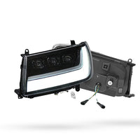 Toyota LandCruiser 100 Series (2005 - 2007) Sequential Full LED DRL Projector Headlights LH + RH