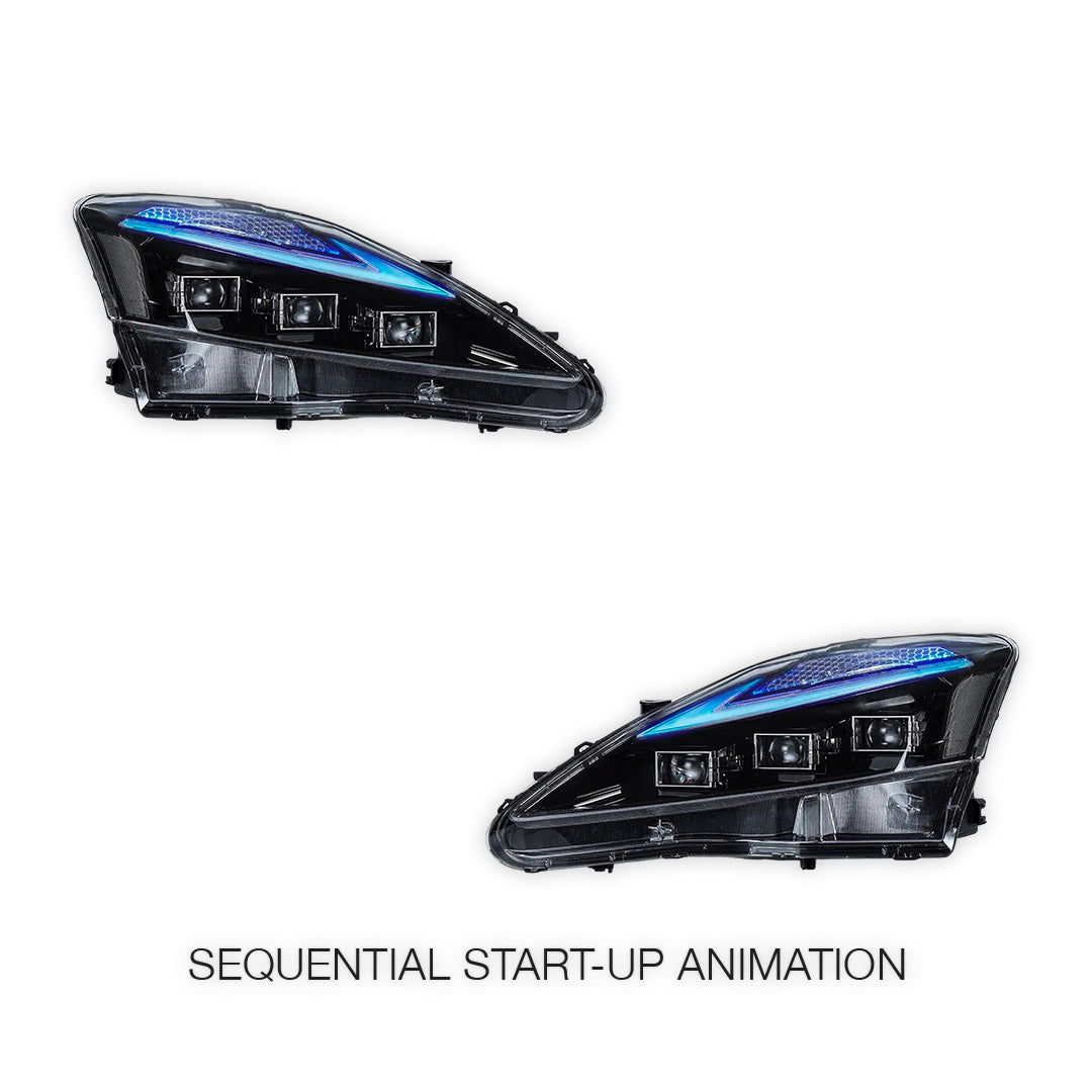 Lexus IS250 IS350 IS-F (2006 - 2013) Sequential Indicator Blue Headlights LH + RH