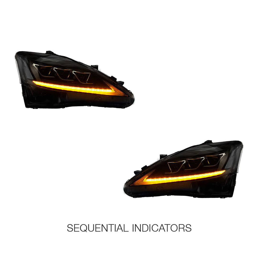 Lexus IS250 IS350 IS-F (2006 - 2013) Sequential Indicator Headlights LH + RH