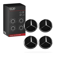 Mercedes-Benz CLA-Class C117 / X117 (2013 - 2015) 4 Pcs. 75mm Black Wheel Centre Caps