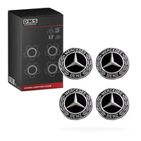 Mercedes-Benz B-Class W245 / W246 (2004 - 2015) 4 Pcs. 75mm Black Wheel Centre Caps