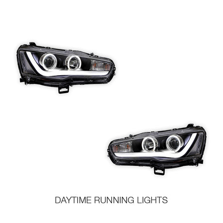 Mitsubishi Lancer Evolution X CF CJ Sedan (2007 - 2017) Sequential Headlights LH + RH