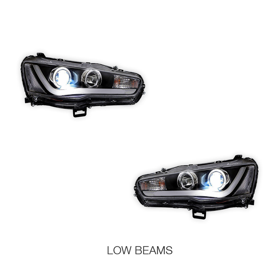 Mitsubishi Lancer Evolution X CF CJ Sedan (2007 - 2017) Sequential Headlights LH + RH