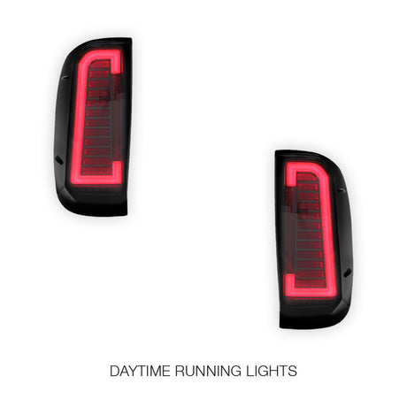Toyota Hilux N70 (2007 - 2015) Sequential Smoked Crimson Tail Lights LH + RH