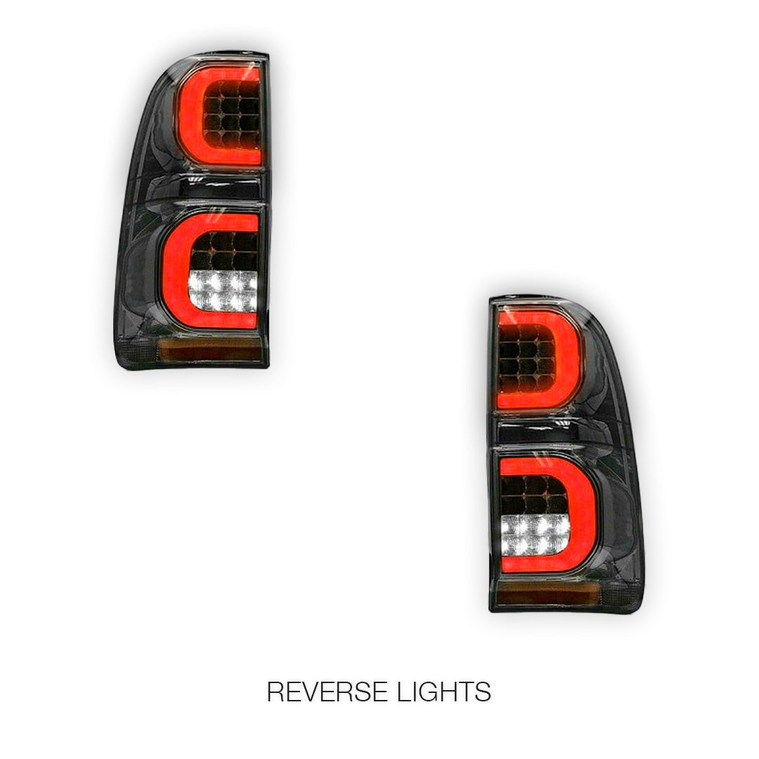 Toyota Hilux N70 (2005 - 2015) Smoked Tail Lights LH + RH
