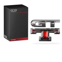 Nissan Skyline R32 / R33 / R34 / V35 (1991 - 2006) GTT Chrome Silver/Red Badges