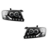 Mitsubishi Pajero NM NP (2000 - 2006) Halo Angel Eyes Headlights LH + RH