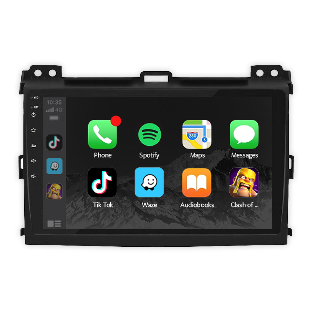 Toyota LandCruiser Prado 120 Series (2003 - 2009) 9" Wireless Android 13 Head Unit for Apple CarPlay / Android Auto