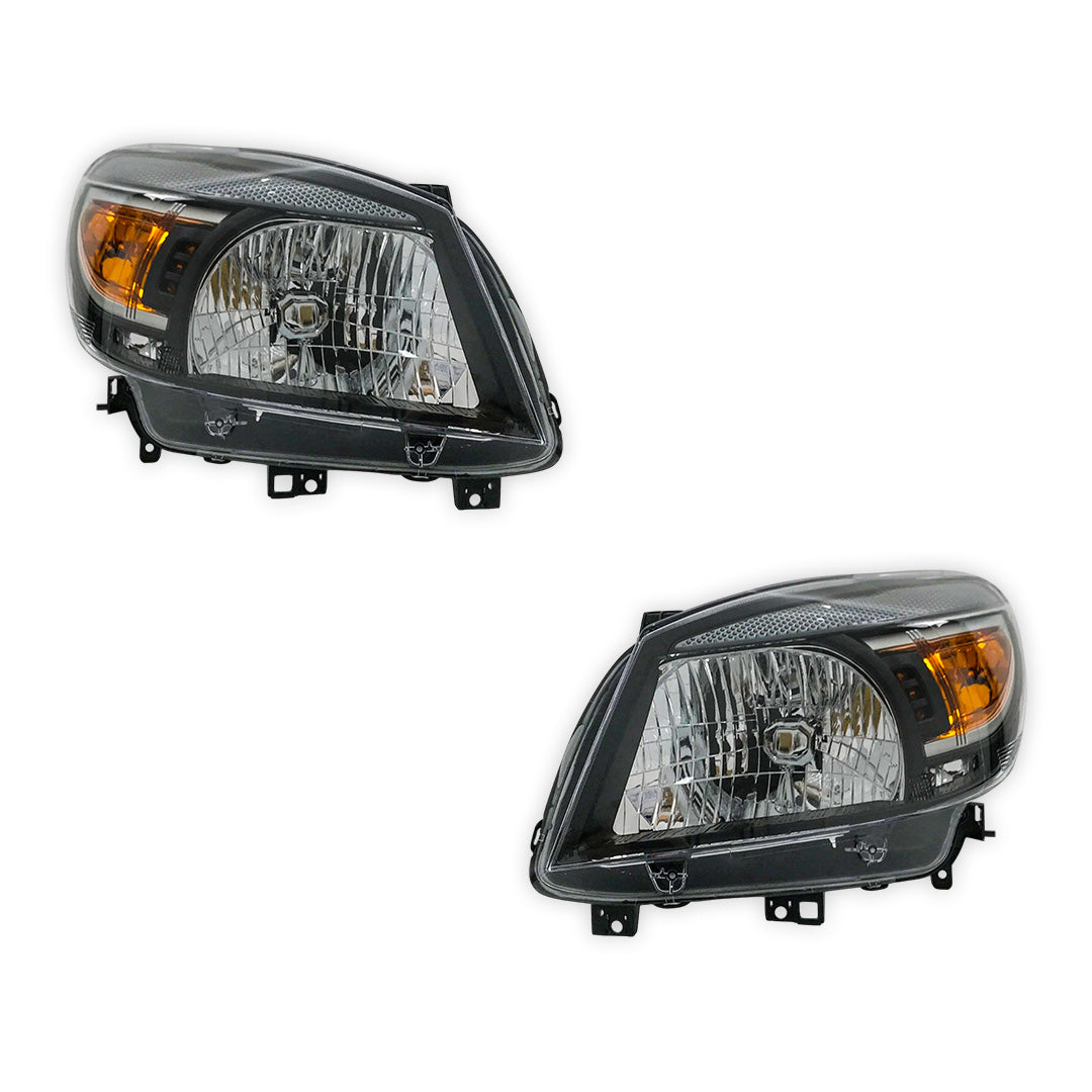 Ford Ranger PK (2009 - 2011) Black Headlights LH + RH