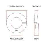 M5 x 9mm Round Spring Washer G304 Stainless Steel