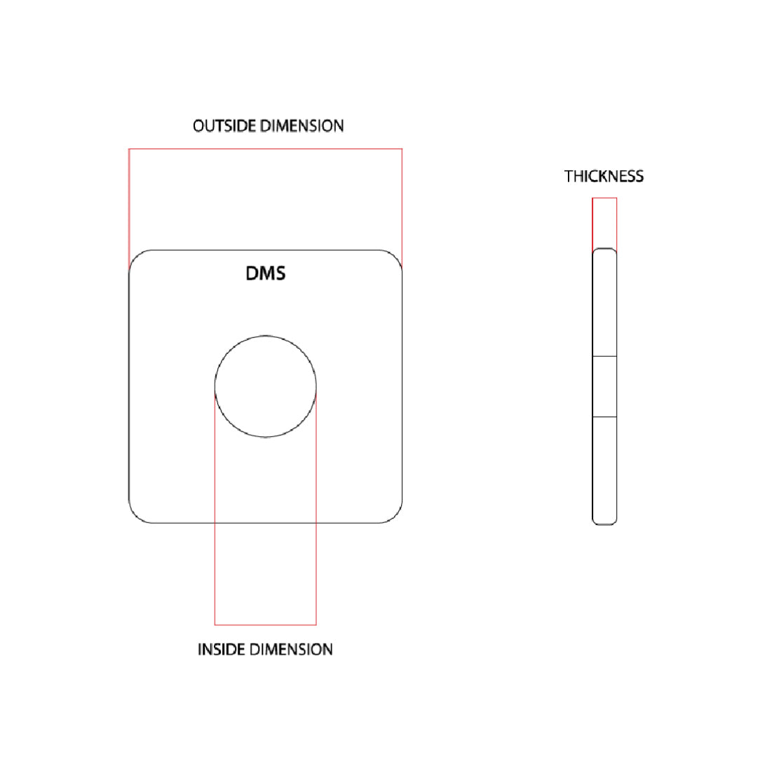 M10 Flat Square Washer Galvanised