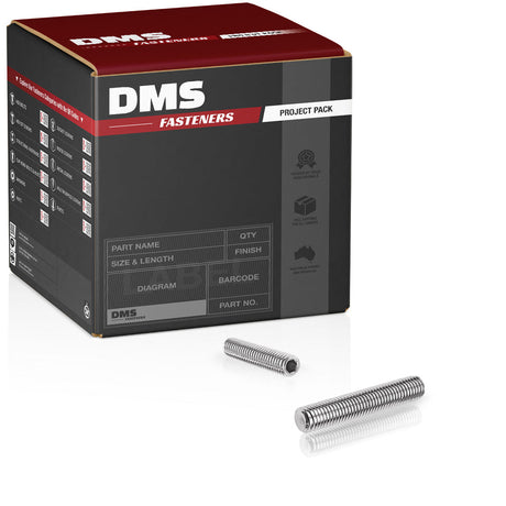M12 x 35mm Socket Grub Screw Allen G304 Stainless Steel DMS Fasteners