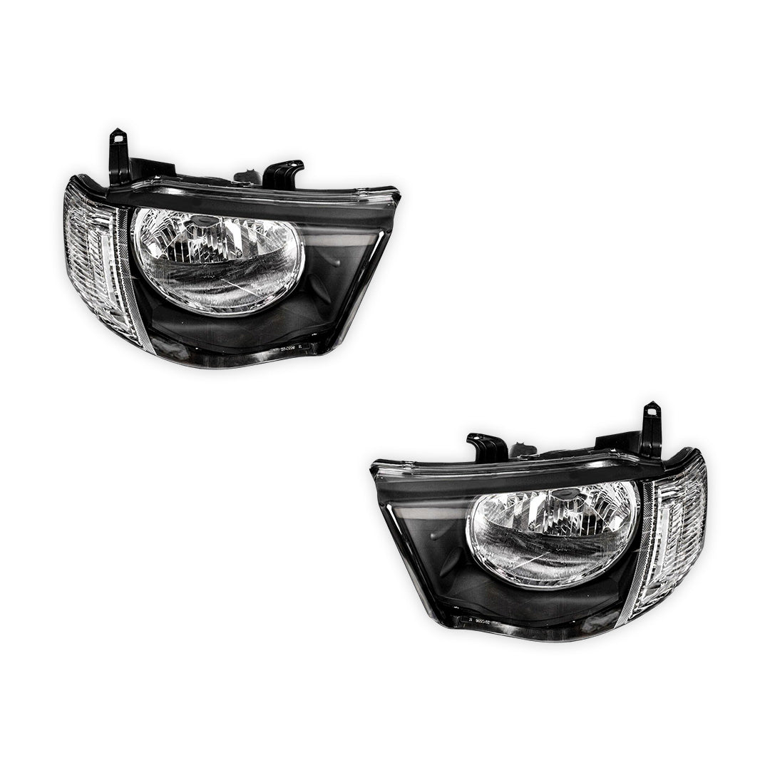 Mitsubishi Triton MN (2009 - 2015) Black Headlights LH + RH