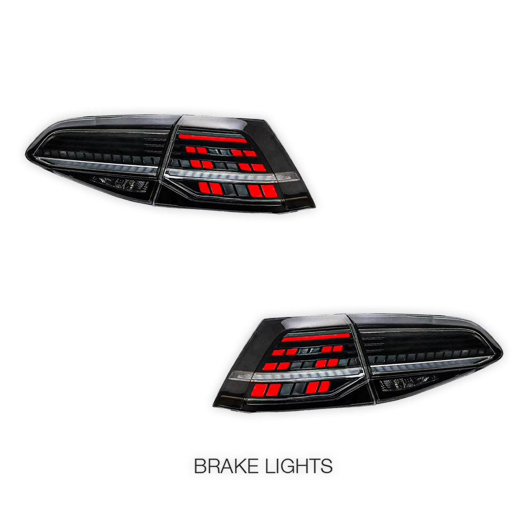 Volkswagen Golf VII MK7 (2013 - 2018) Sequential Smoked Tail Lights LH + RH