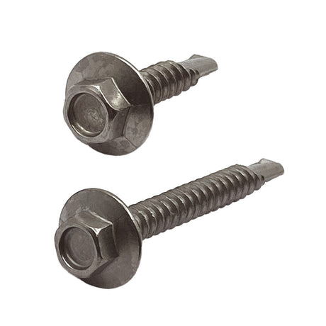 12g-14 x 25mm Hex Self Drilling Screw Tek Stainless Steel A5 YUS 550