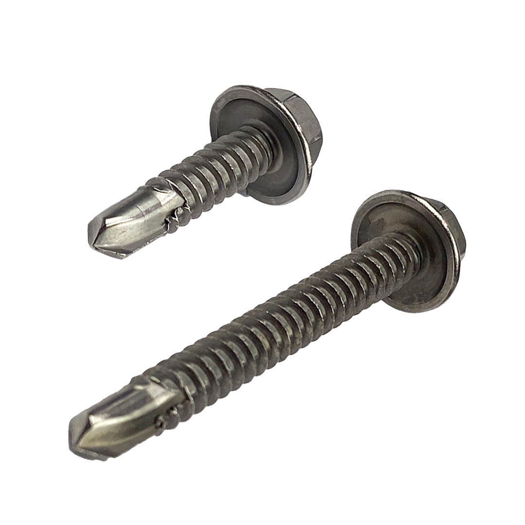 12g-14 x 25mm Hex Self Drilling Screw Tek Stainless Steel A5 YUS 550