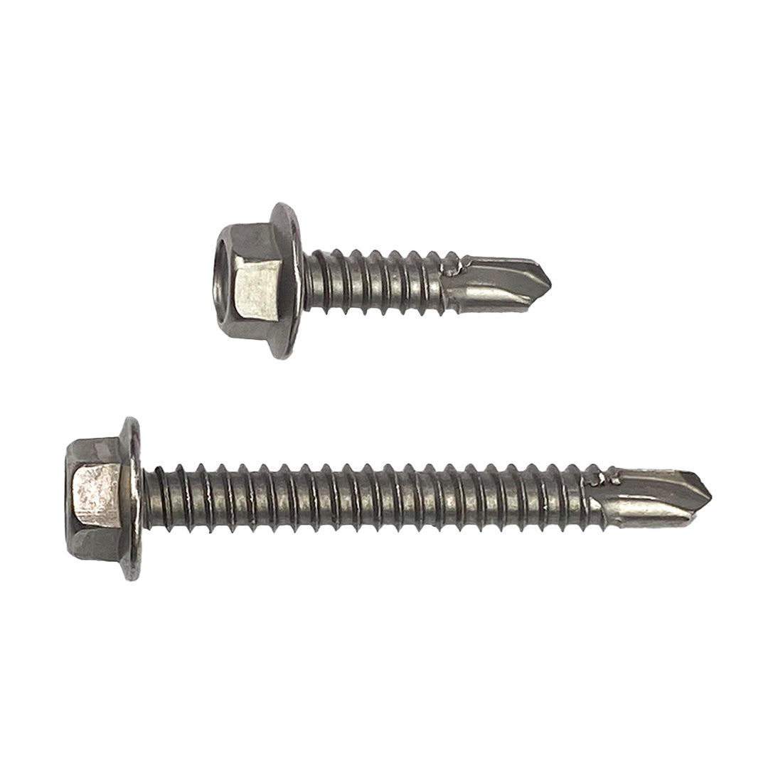 12g-14 x 20mm Hex Self Drilling Screw Tek Stainless Steel A5 YUS 550