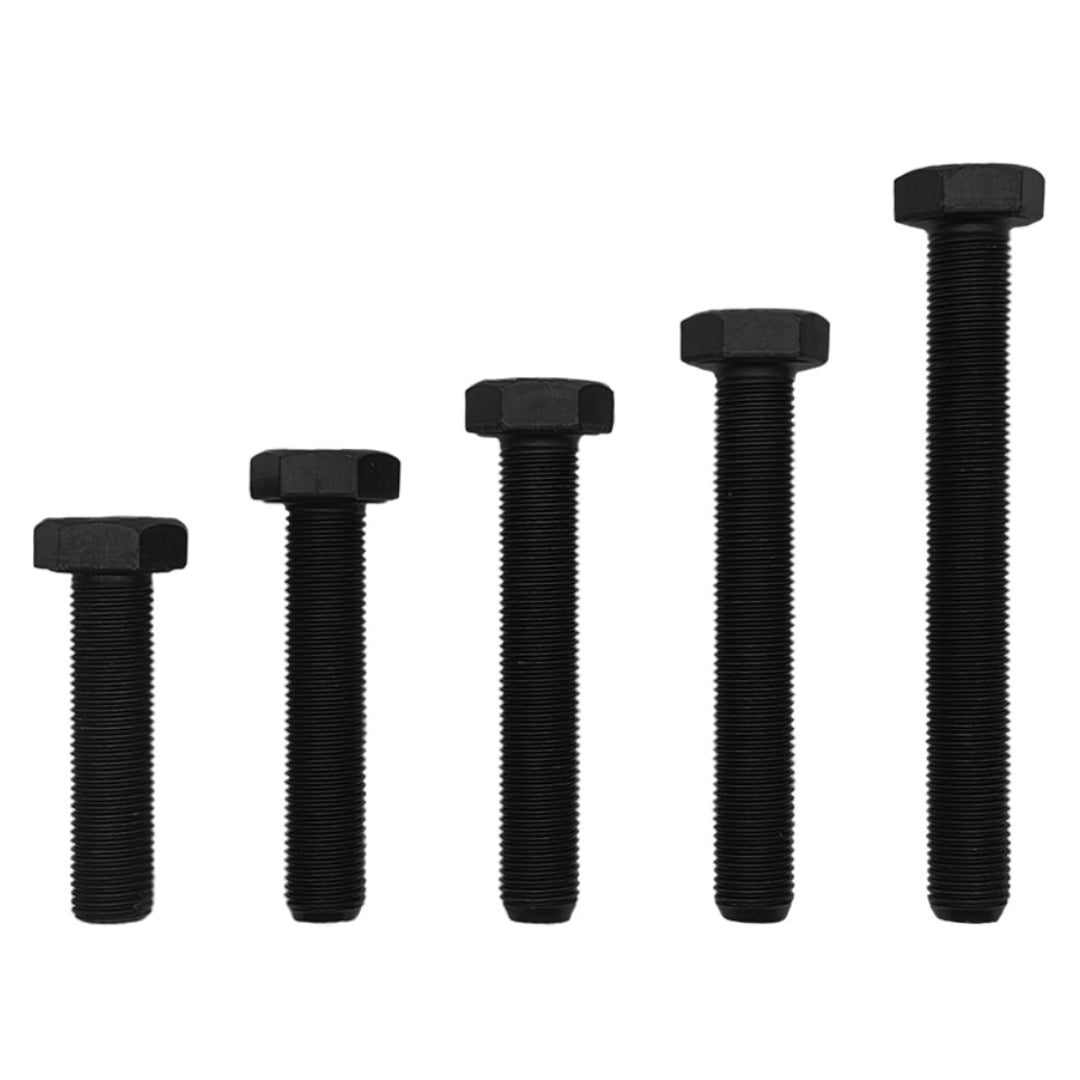 M12 x 25mm 1.50p Metric Fine Hex Set Screw High Tensile Class 8.8 Black