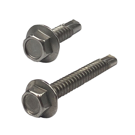 14g-10 x 25mm Hex Self Drilling Screw Tek Stainless Steel G304