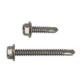 14g-10 x 25mm Hex Self Drilling Screw Tek Stainless Steel G304