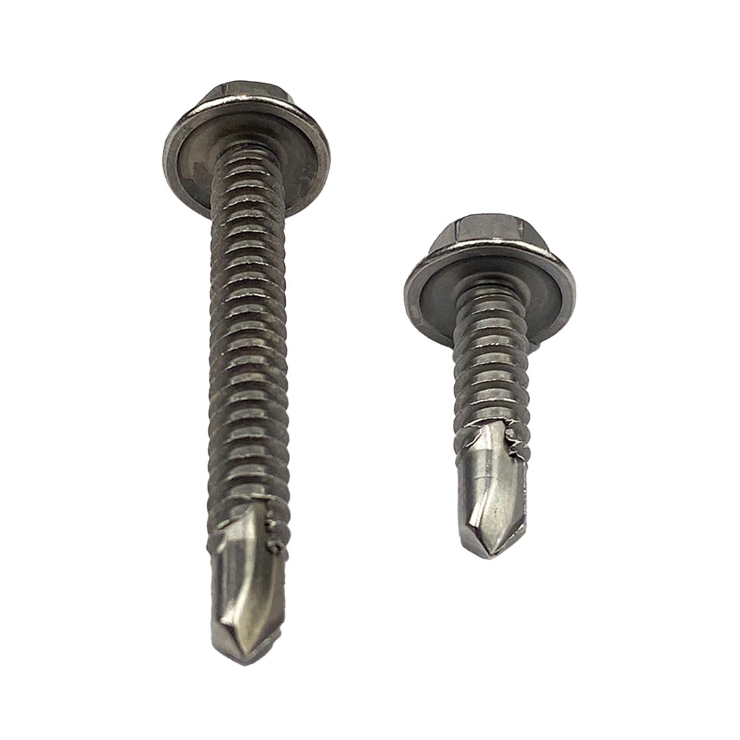 12g-14 x 25mm Hex Self Drilling Screw Tek Stainless Steel G304