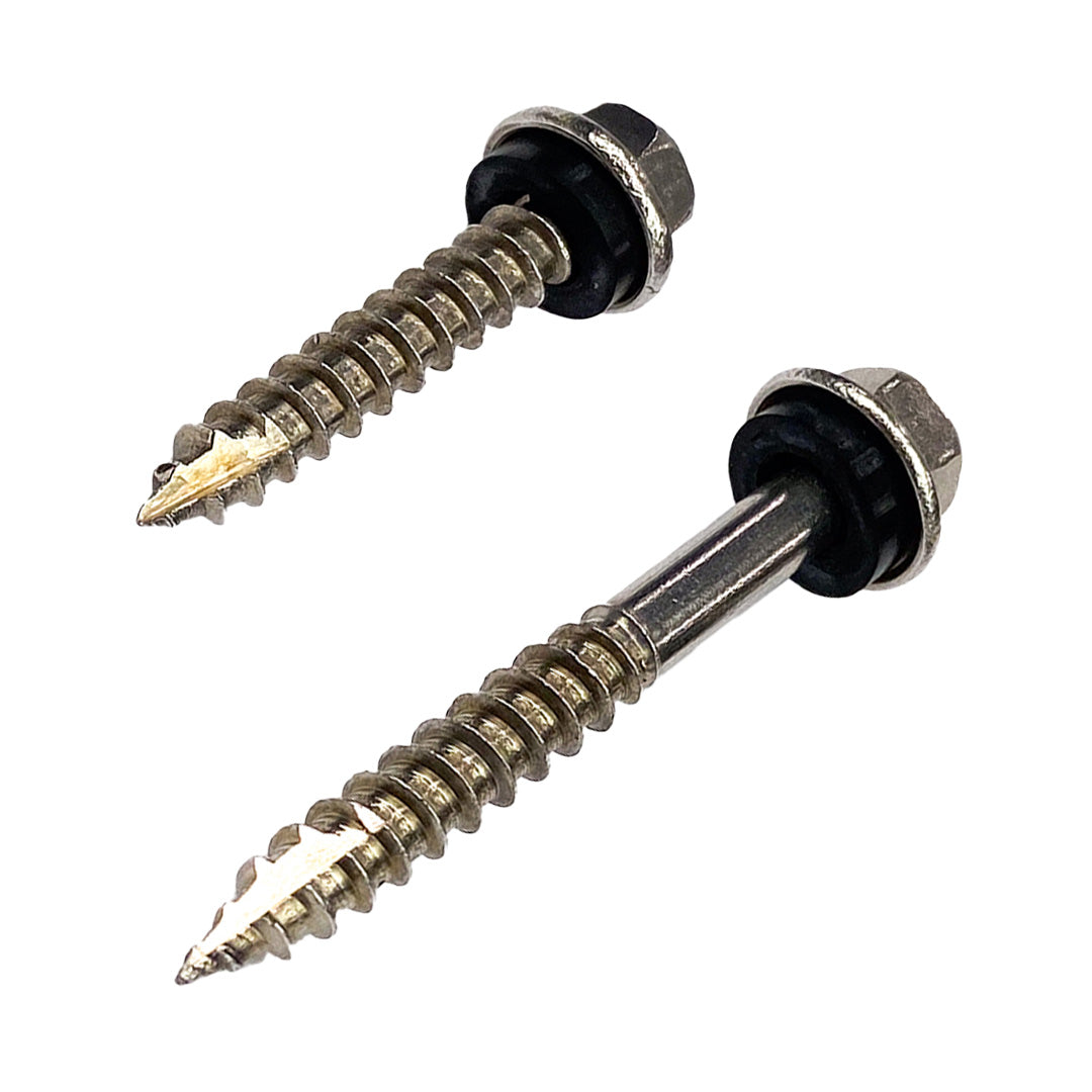 14g-10 x 50mm Hex Head Type 17 Self-Drilling Screw Tek with NEO Seal G304 Stainless Steel