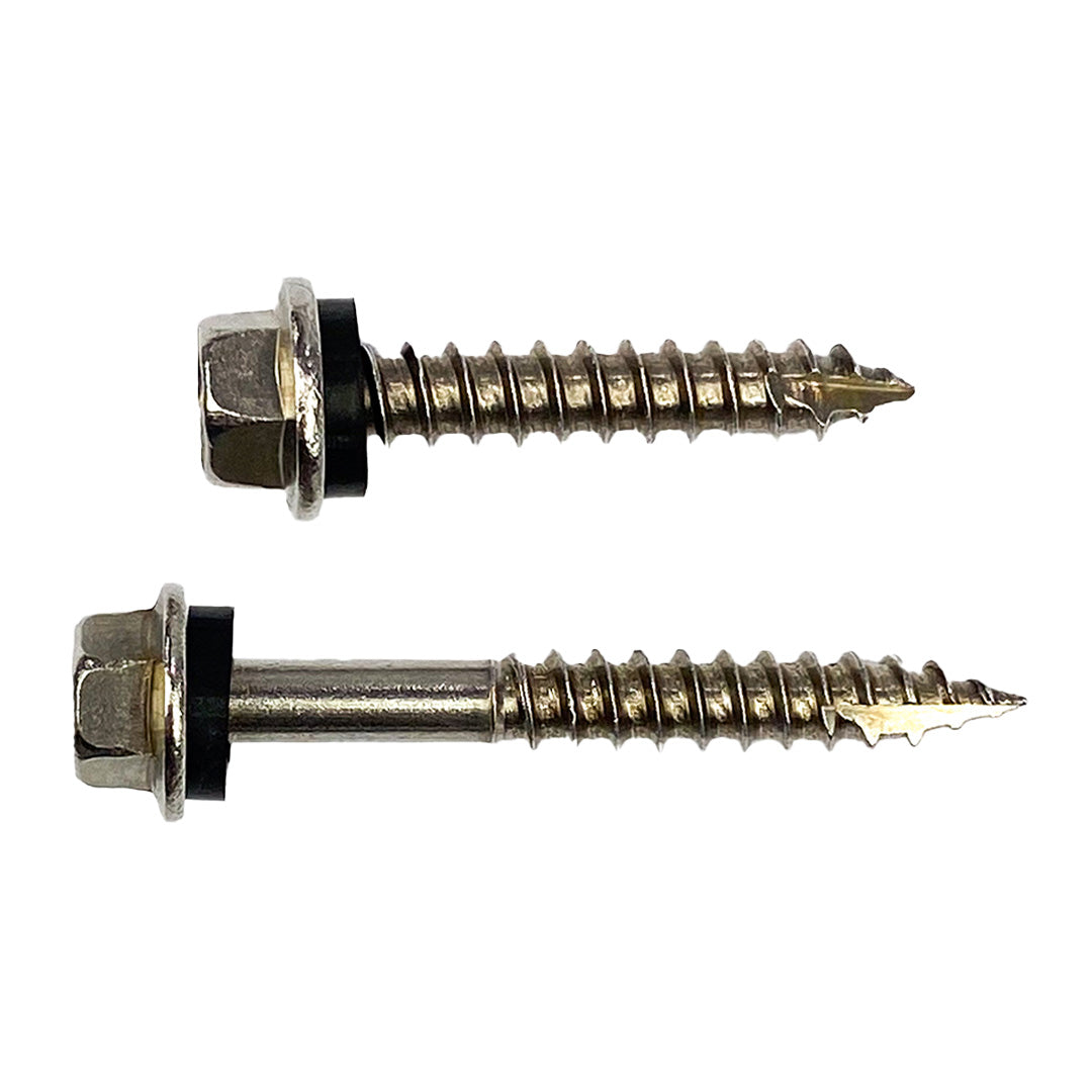 14g-10 x 50mm Hex Head Type 17 Self-Drilling Screw Tek with NEO Seal G304 Stainless Steel