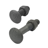 M10 x 130mm Cup Head Bolt & Nut Class 4.6 Galvanised