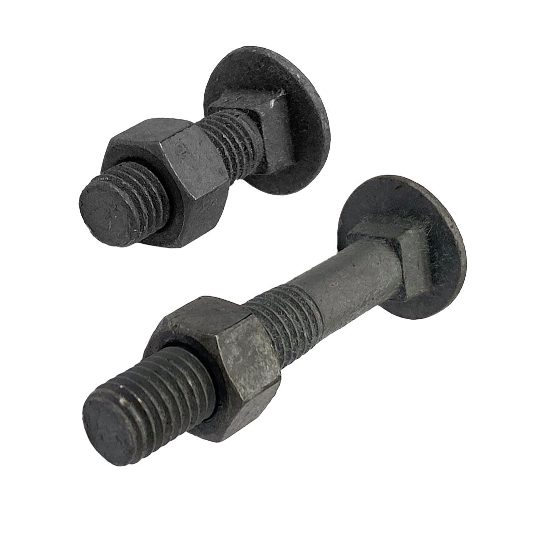 M16 x 50mm Cup Head Bolt & Nut Class 4.6 Galvanised (Full Thread)