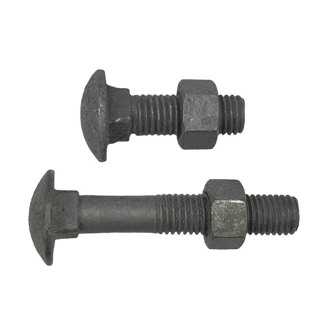 M6 x 75mm Cup Head Bolt & Nut Class 4.6 Galvanised