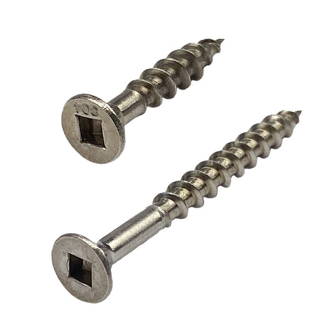 8g-10 x 25mm Countersunk Chipboard Self-Tapping Screw Square Drive G304 Stainless Steel