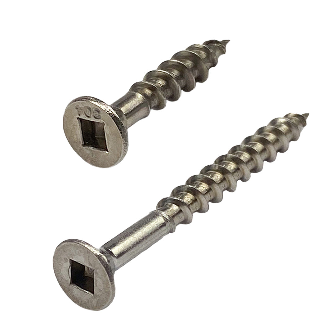 8g-10 x 20mm Countersunk Chipboard Self-Tapping Screw Square Drive G304 Stainless Steel